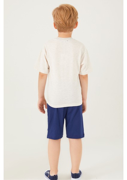 Horse Picture Pattern Kremmelanj Erkek Çocuk Bermuda Takım indirimleri