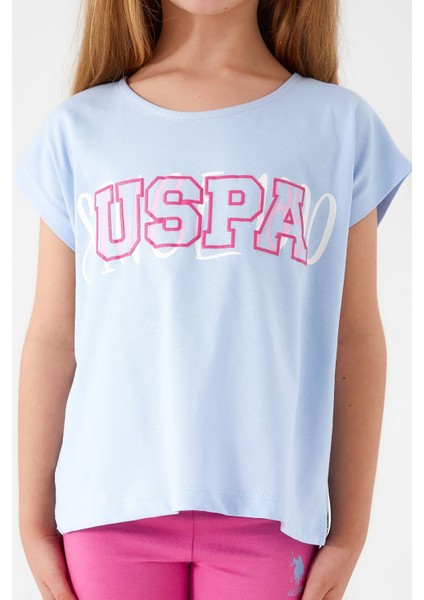 U.S. Polo Assn Kız Çocuk Kapri Takım Nefes Alabilir Mavi Renk Yazlık Konforlu 2 Parça fırsatları