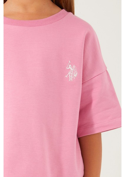 Plain Open Naive Toz Pembe Kız Çocuk Şort Takım fırsatları