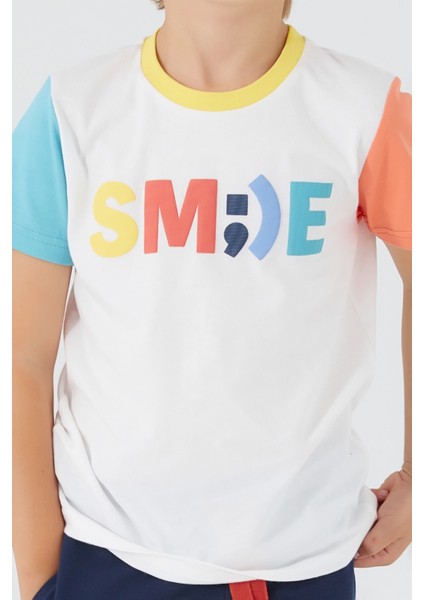 Rolypoly Smile Krem Erkek Çocuk Bermuda Takım