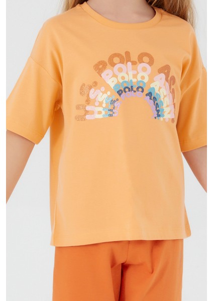 Inclined Writings Toz Sarı Kız Çocuk Kapri Takım fırsatları