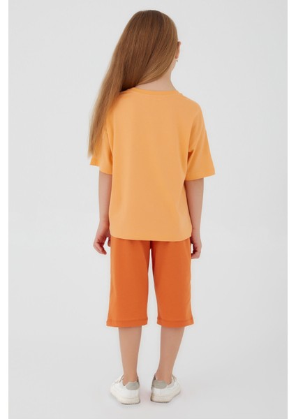 Inclined Writings Toz Sarı Kız Çocuk Kapri Takım indirimleri