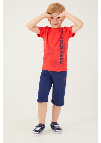 Pomegranate Flower Nar Rengi Erkek Çocuk Kapri Takım modelleri