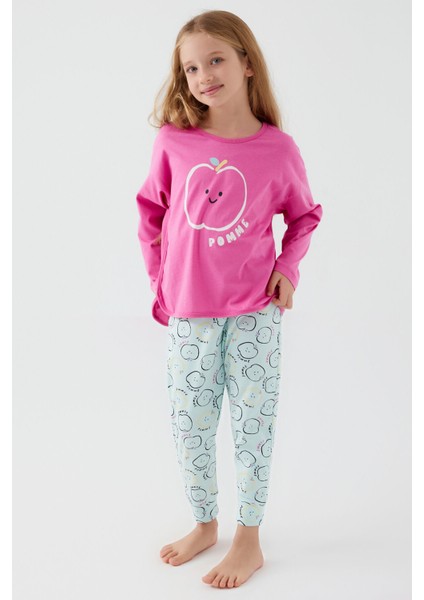Pomme Applepembe Kız Çocuk Uzun Kol Pijama Takım