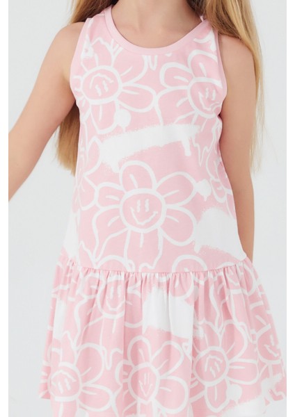 Flowers Pembe Kız Çocuk Elbise fırsatları