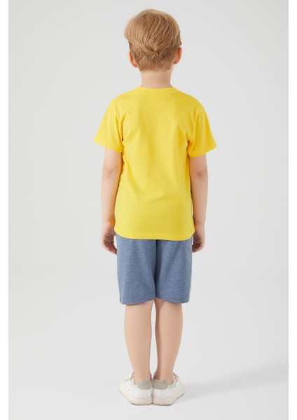 Yellow Hero Sarı Erkek Çocuk Bermuda Takım modelleri