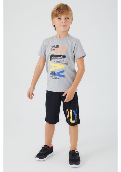 Urban Wears Gri Melanj Erkek Çocuk Bermuda Takım fiyatları