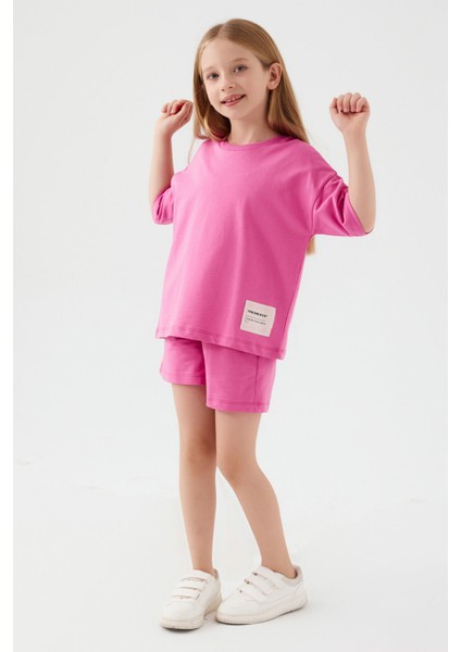 Future Begins With Us Pembe Kız Çocuk Şort Takım modelleri