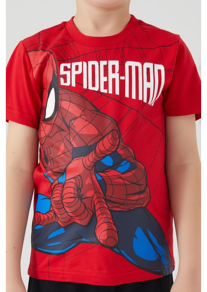 The Flying Hero Kırmızı Erkek Çocuk Kısa Kol Pijama Takım