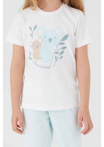 Teddy Bears Krem Kız Çocuk Kısa Kol Pijama Takım fırsatları