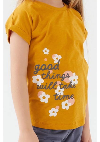 Good Things Will Koyu Hardal Kız Çocuk Kapri Takım