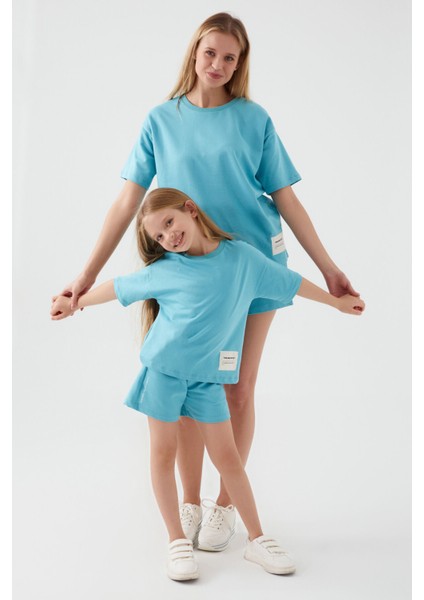 Future Begins With Us Turkuaz Kız Çocuk Şort Takım fiyatları