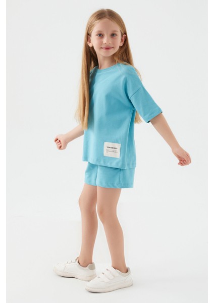 Future Begins With Us Turkuaz Kız Çocuk Şort Takım fırsatları
