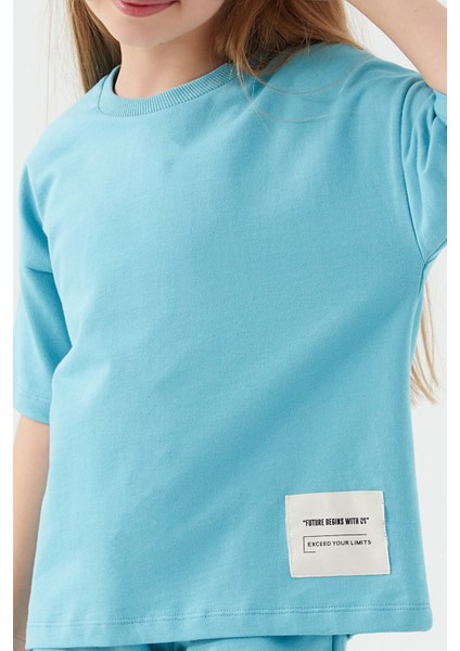 Future Begins With Us Turkuaz Kız Çocuk Şort Takım indirimleri