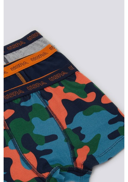 U.s. Polo Assn Military Detail Erkek Çocuk 3lü Boxer