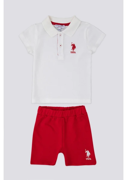 U.S. Polo Assn. Noble Krem Bebek Polo Yaka T-shirt Takım