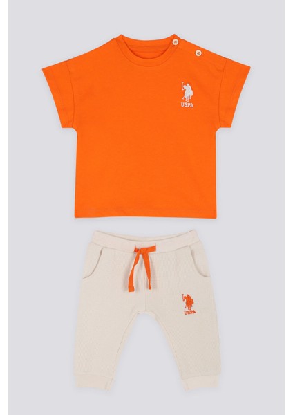 Color Harmony Turuncu Erkek Bebek T-shirt Pantolon Takım