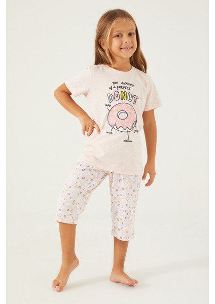 Donut Bej Kız Çocuk Kapri Takım modelleri