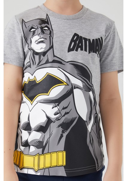 The Flying Hero Batman Gri Melanj Erkek Çocuk Bermuda Takım fiyatları