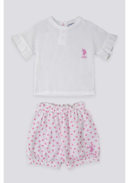 Alive Pattern Krem Bebek T-shirt Takım