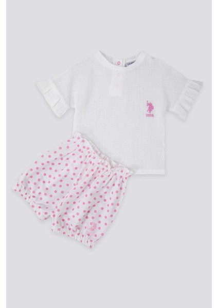 Alive Pattern Krem Bebek T-shirt Takım