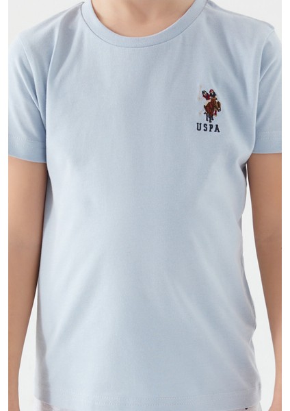 Light Blue Gri Erkek Çocuk Bermuda Takım
