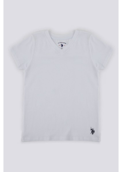 Solid Color Beyaz Erkek Çocuk V Yaka Fanila fiyatları