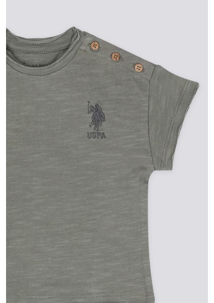 The Elegance Of Khaki Haki Erkek BebekT-shirt Pantolon Takım modelleri