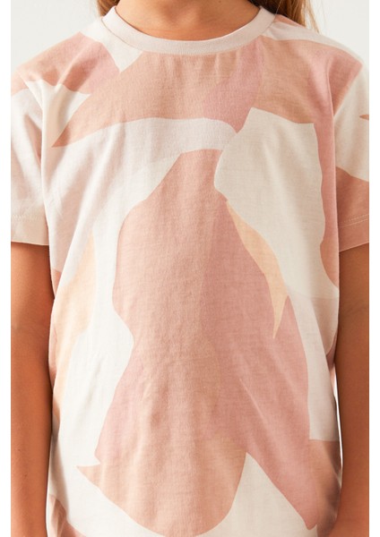 Inspired Bej Kız Çocuk Kısa Kol Pijama Takım