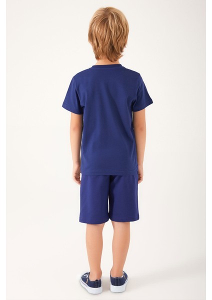 Color Painting Lacivert Erkek Çocuk Bermuda Takım indirimleri