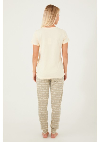 Summer Sweet Krem Kadın Kısa Kol Pijama Takım indirimleri