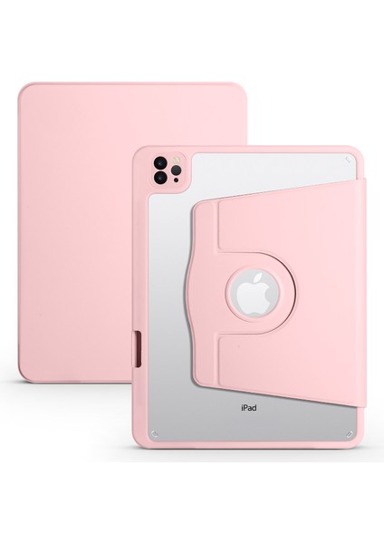 Apple Ipad Pro 4. Nesil M2 Çip 2022 Uyumlu 360 Dönebilen Kalem Bölmeli Standlı Kılıf