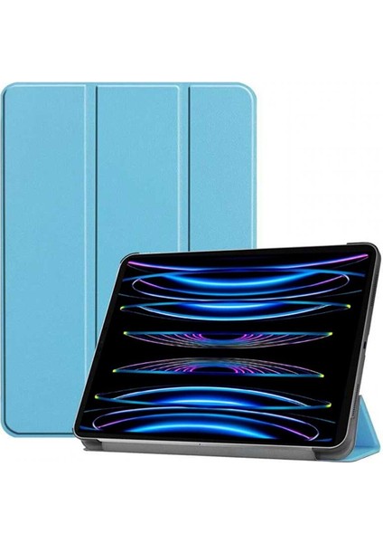 Apple Ipad Pro 4. Nesil M2 2022 Uyumlu Flip Smart Standlı Smart Cover Akıllı Kılıf