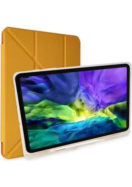 Apple Ipad Pro 4. Nesil M2 2022 Uyumlu Silikon Kılıf Origami Pencil
