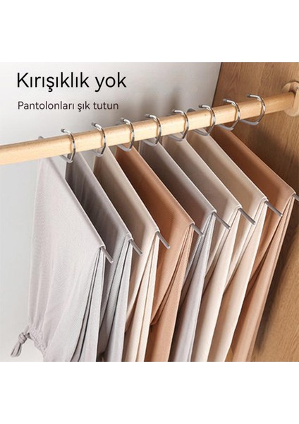 Z-Şekilli Pantolon Basın Kaz Tipi Yetişkin Kaymaz Traceless Askı Ev Kalınlaşmış Pantolon Basın Sihirli Pantolon Raf (Yurt Dışından)