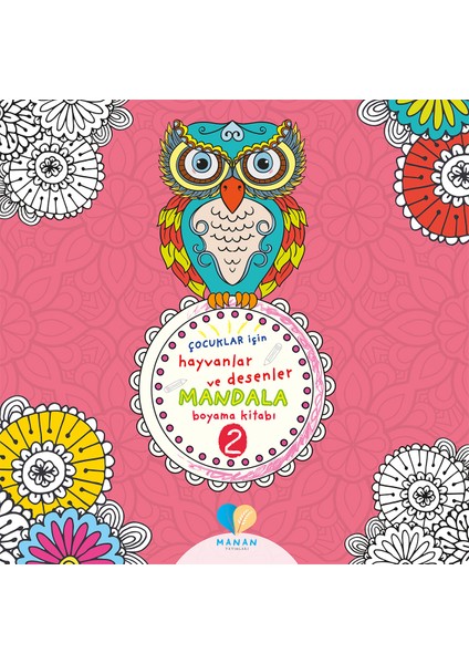 Çocuklar Için 2 Adet Hayvanlar ve Desenler Mandala Kitabı