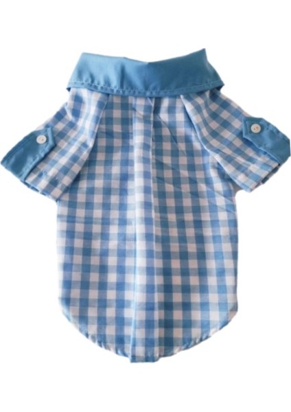 Mavi Beyaz Kareli Papyonlu Erkek Kedi Köpek Kıyafeti Elbisesi fiyatları