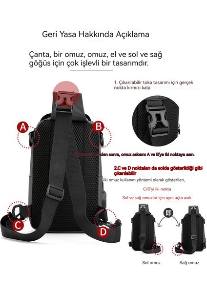 2023 Yeni Erkek Outdoor Omuz Çantası (Yurt Dışından)