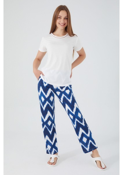 Rhythmic Krem Kadın Kısa Kol Pijama Takım fiyatları