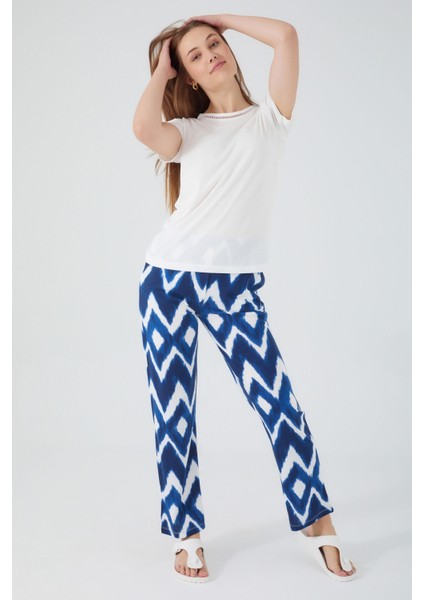 Rhythmic Krem Kadın Kısa Kol Pijama Takım modelleri