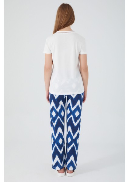 Rhythmic Krem Kadın Kısa Kol Pijama Takım indirimleri