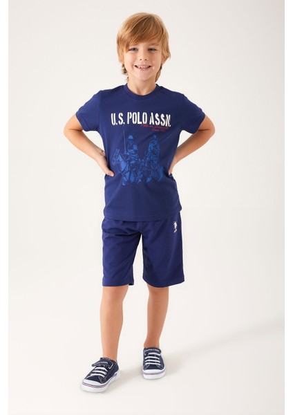Picture Details Red Lacivert Erkek Çocuk Bermuda Takım fiyatları