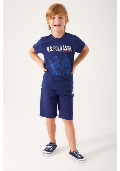 Picture Details Red Lacivert Erkek Çocuk Bermuda Takım modelleri