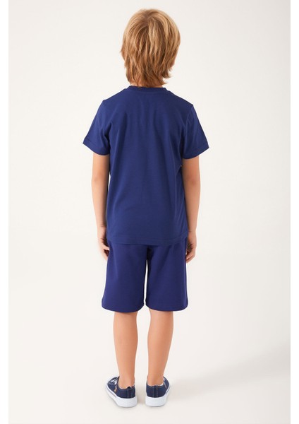 Picture Details Red Lacivert Erkek Çocuk Bermuda Takım indirimleri