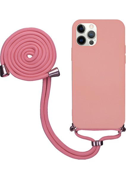 Apple iPhone 11 Pro Max Uyumlu Kılıf Silikon Boyundan Askılı Ipli Lansman Kapak Renkli Tpu