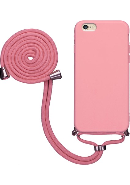 Apple iPhone Se 2020 Uyumlu Kılıf Silikon Boyundan Askılı Ipli Lansman Kapak Renkli Tpu