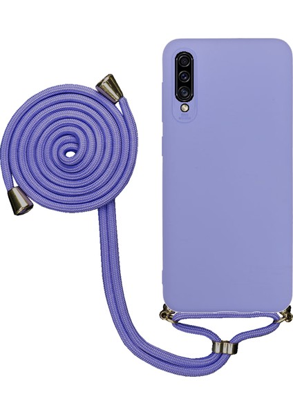 Samsung Galaxy A50 A505 Uyumlu Kılıf Silikon Boyundan Askılı Ipli Lansman Kapak Renkli Tpu