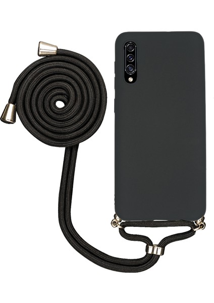 Samsung Galaxy A50 A505 Uyumlu Kılıf Silikon Boyundan Askılı Ipli Lansman Kapak Renkli Tpu