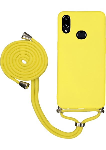 Samsung Galaxy A30 A305 Uyumlu Kılıf Silikon Boyundan Askılı Ipli Lansman Kapak Renkli Tpu