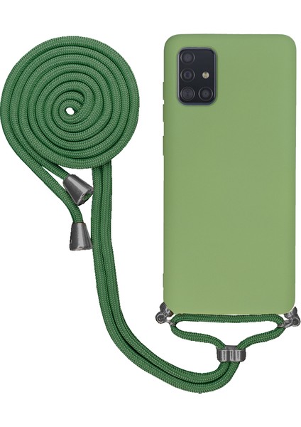 Samsung Galaxy A81 Uyumlu Kılıf Silikon Boyundan Askılı Ipli Lansman Kapak Renkli Tpu